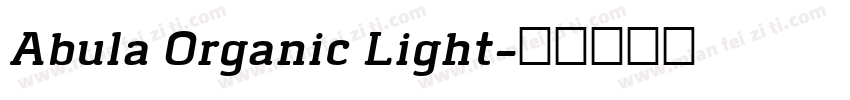 Abula Organic Light字体转换
